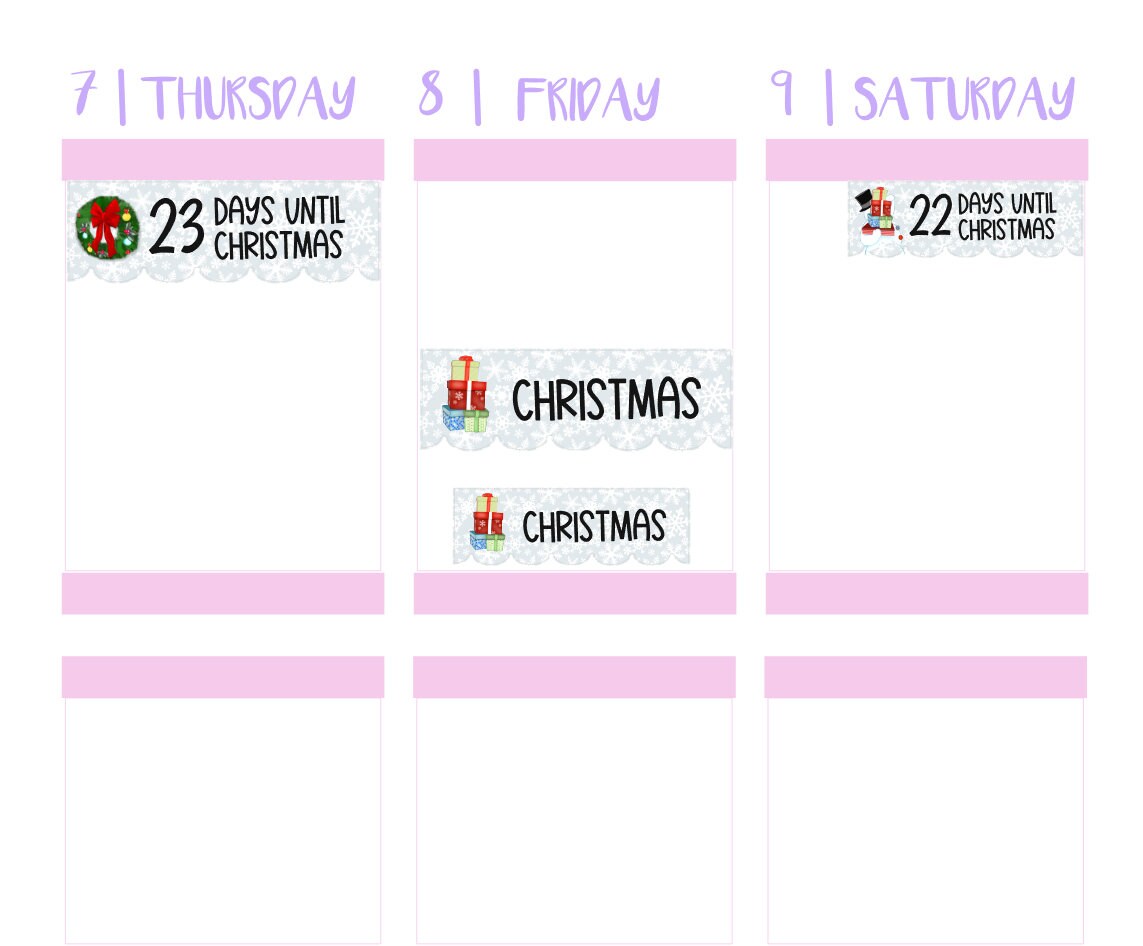 CHRISTMAS COUNTDOWN || Planner Stickers, Functional