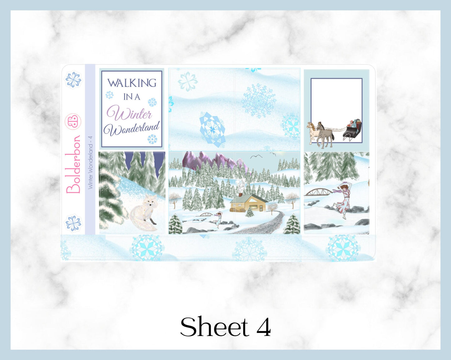 WINTER WONDERLAND || 7x9 Vertical Planner Sticker Kit