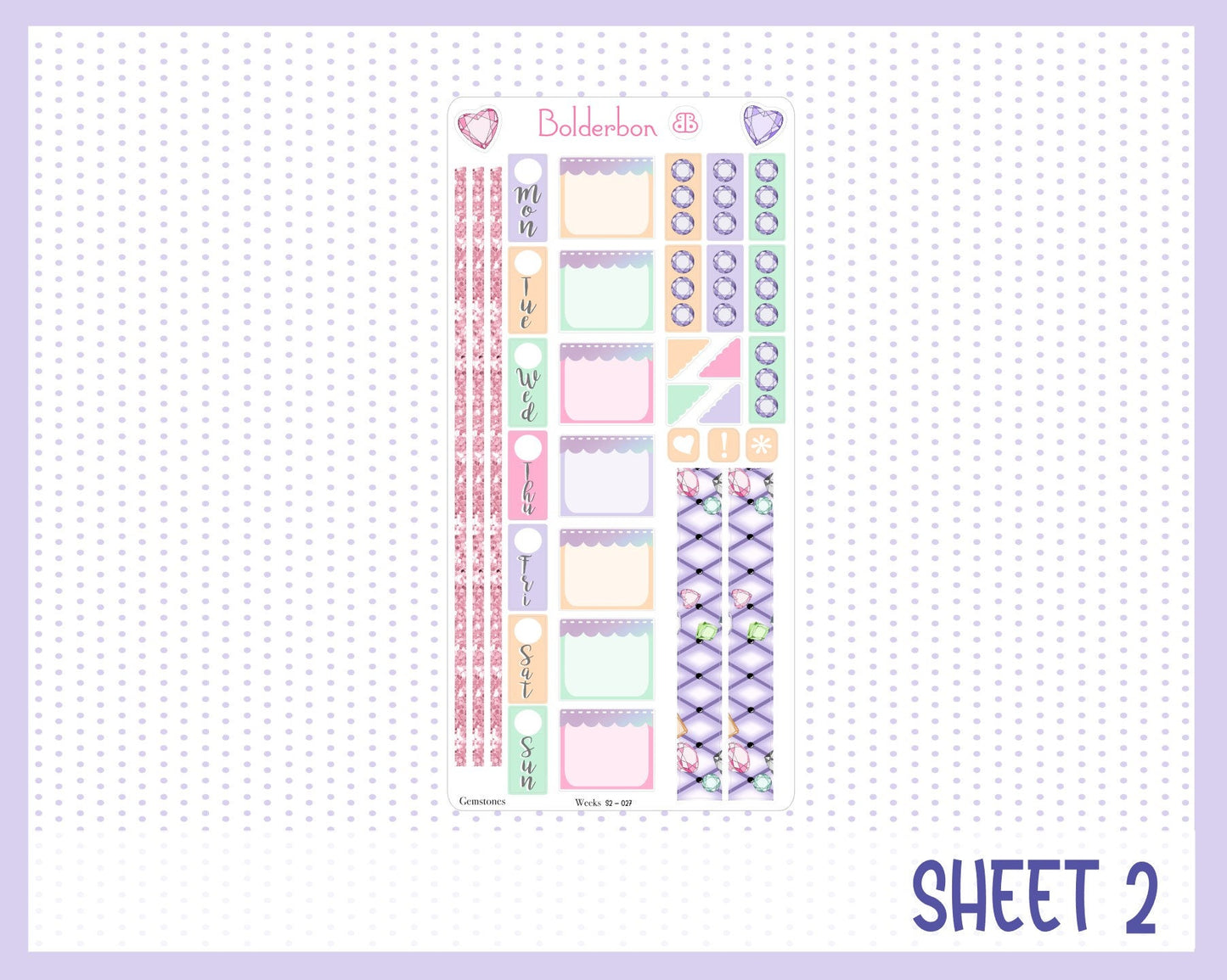 GEMSTONES || Hobonichi Weeks Planner Sticker Kit