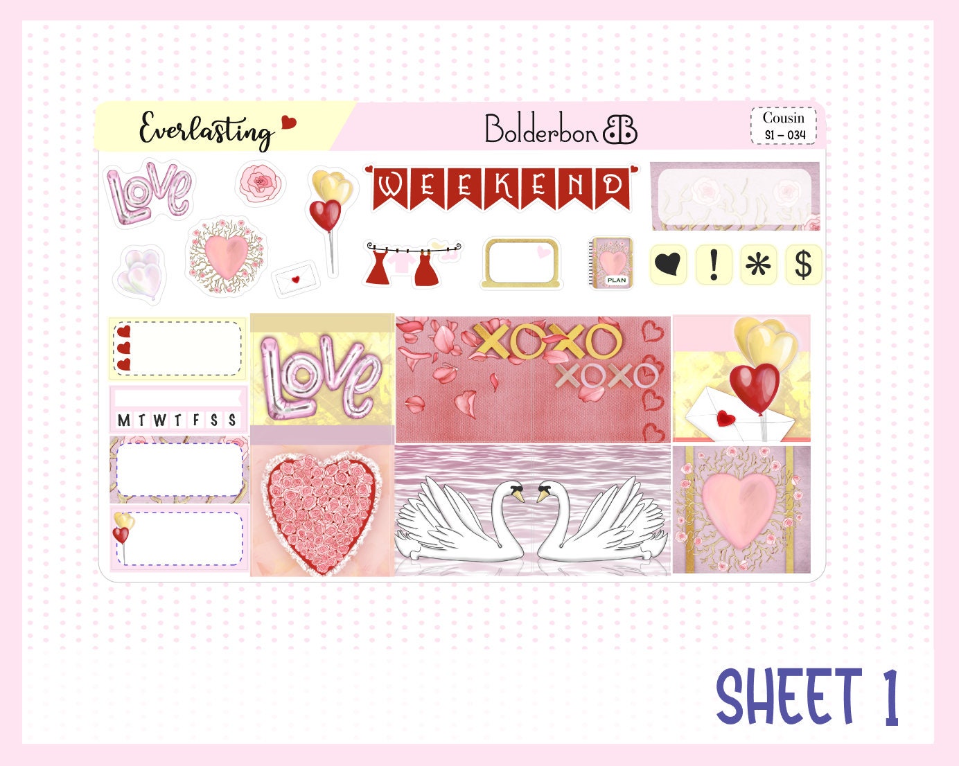 EVERLASTING || Hobonichi Cousin Planner Sticker Kit