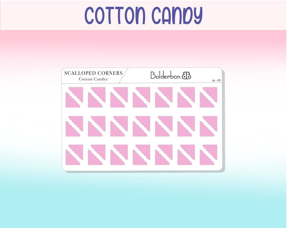 NEW* TRANSPARENT CORNERS || Frosted Clear, Colorful, Pastel, Mini Dots, Planner Stickers, Scallop, Functional