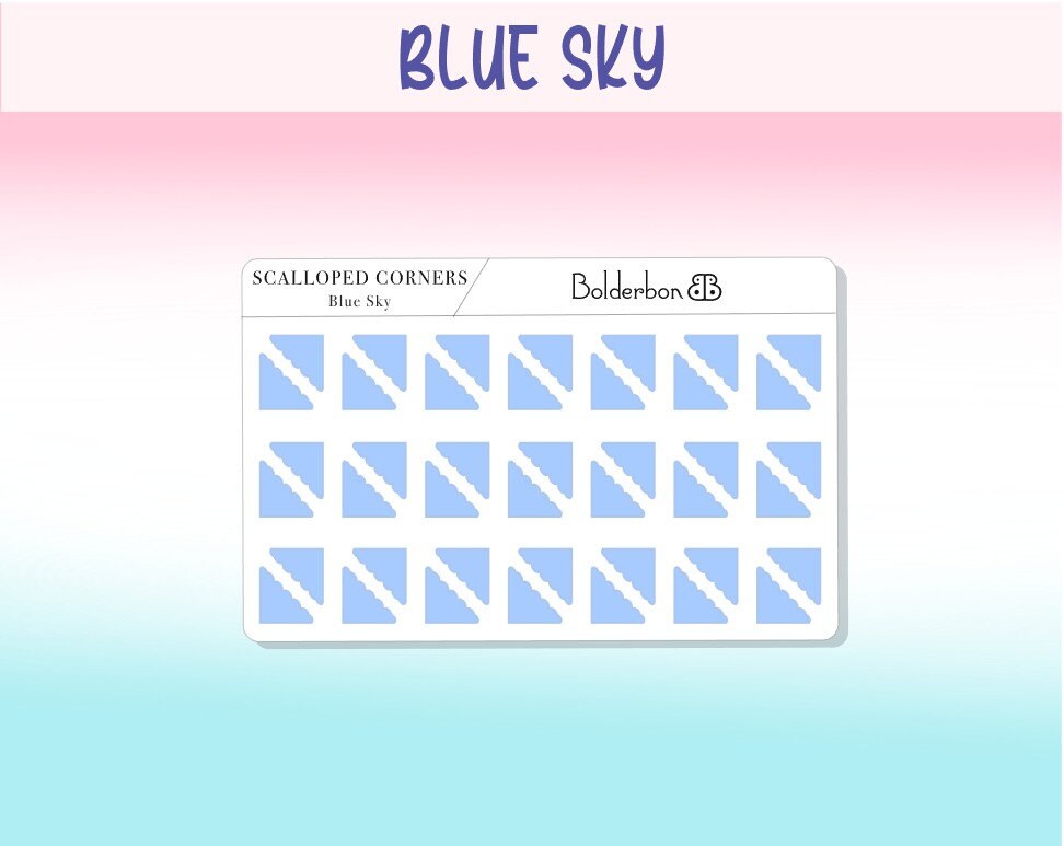 NEW* TRANSPARENT CORNERS || Frosted Clear, Colorful, Pastel, Mini Dots, Planner Stickers, Scallop, Functional