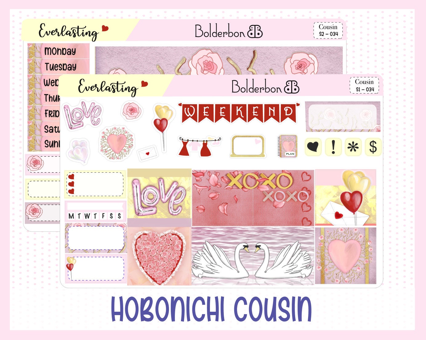 EVERLASTING || Hobonichi Cousin Planner Sticker Kit