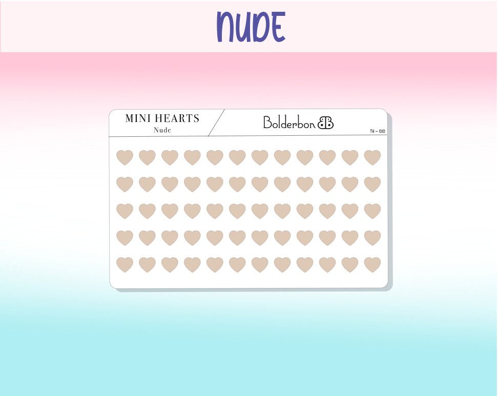 TRANSPARENT HEARTS || Neutral, Frosted Clear, Minimal, Mini Dots, Planner Stickers, Functional