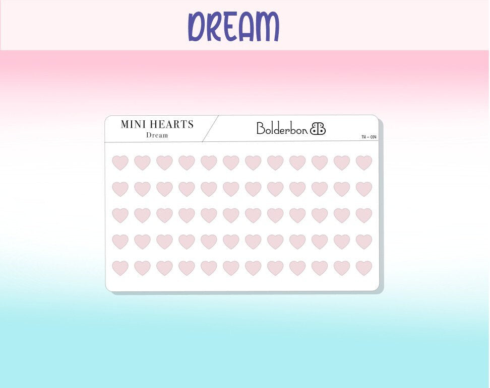 TRANSPARENT HEARTS || Neutral, Frosted Clear, Minimal, Mini Dots, Planner Stickers, Functional