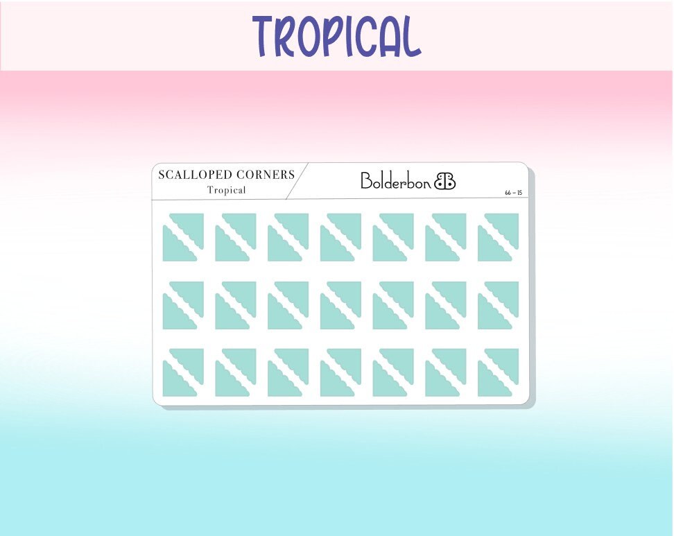 NEW* TRANSPARENT CORNERS || Frosted Clear, Colorful, Pastel, Mini Dots, Planner Stickers, Scallop, Functional