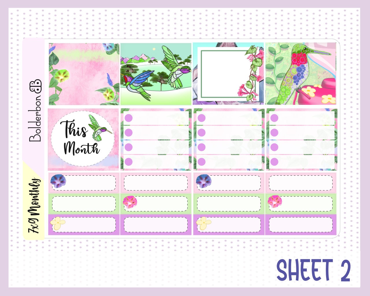 MARCH 7x9 Monthly Sticker Kit