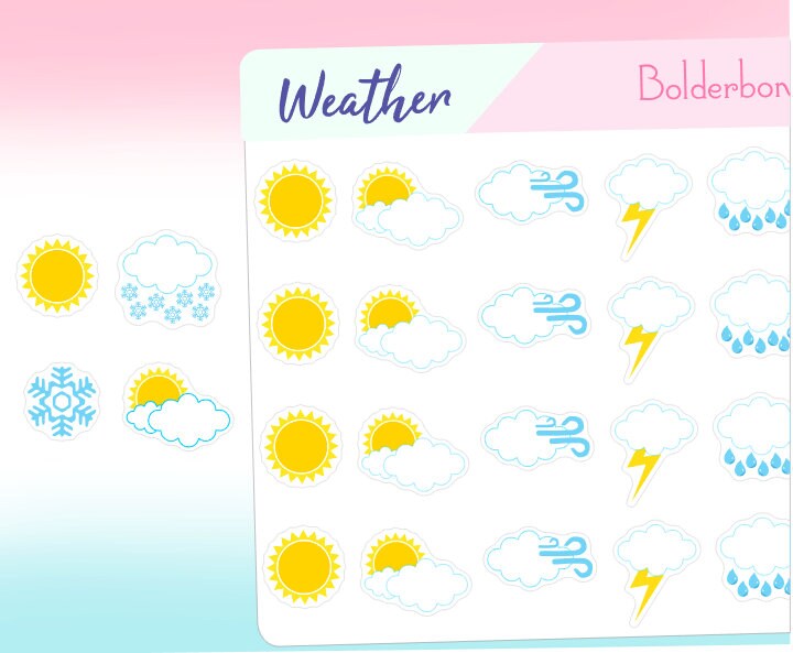 WEATHER Planner Stickers