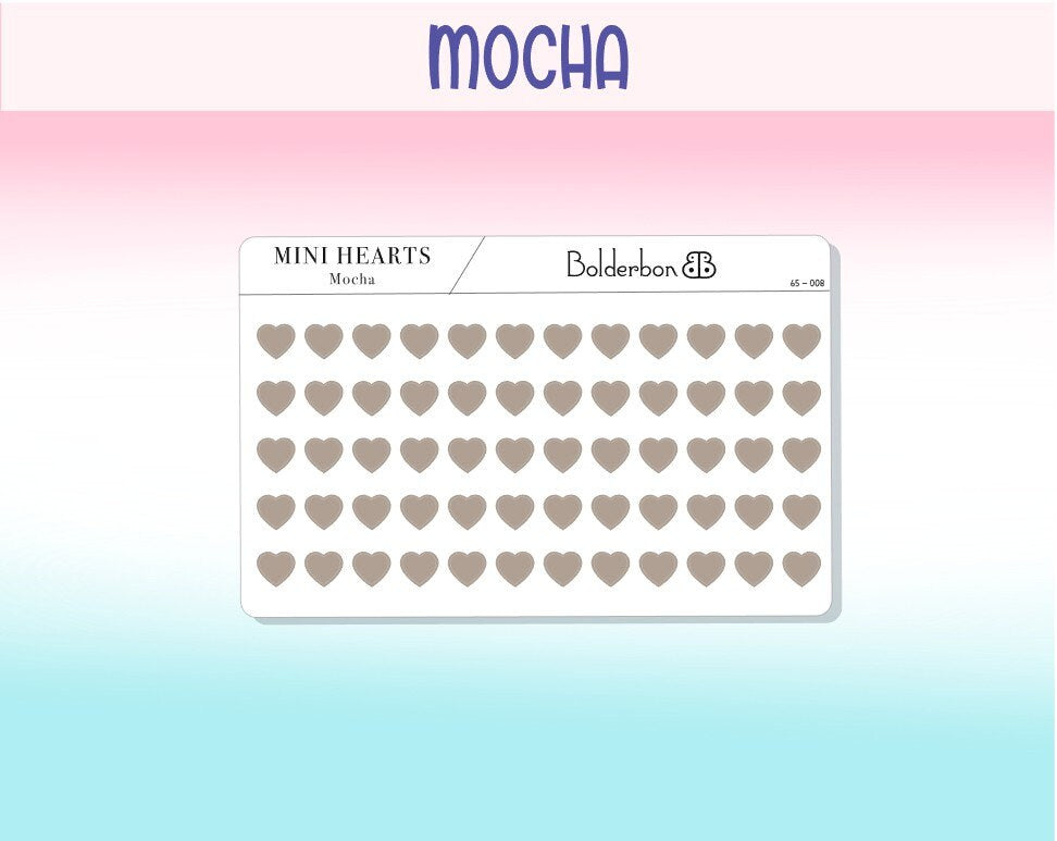TRANSPARENT HEARTS || Neutral, Frosted Clear, Minimal, Mini Dots, Planner Stickers, Functional