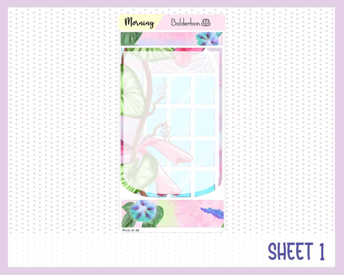 MORNING BLOOM || Hobonichi Weeks Planner Sticker Kit