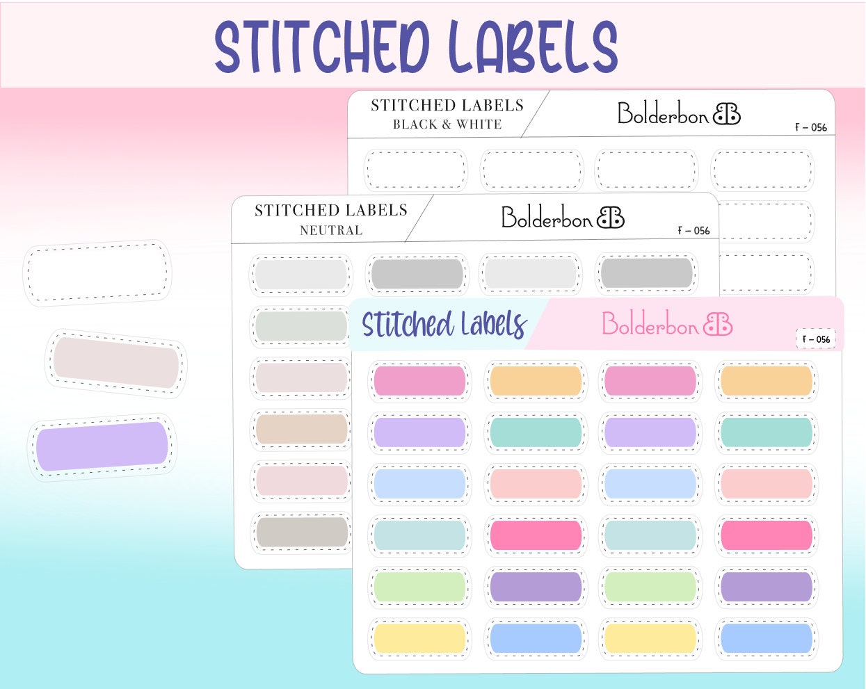 STITCHED LABELS || Functional Planner Stickers