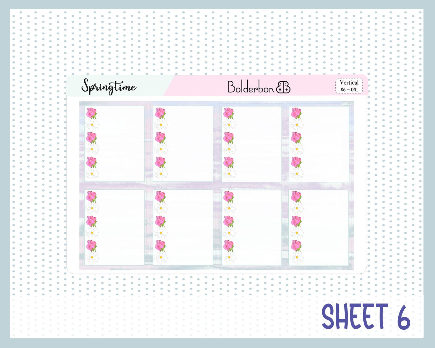 SPRINGTIME || 7x9 Vertical Planner Sticker Kit