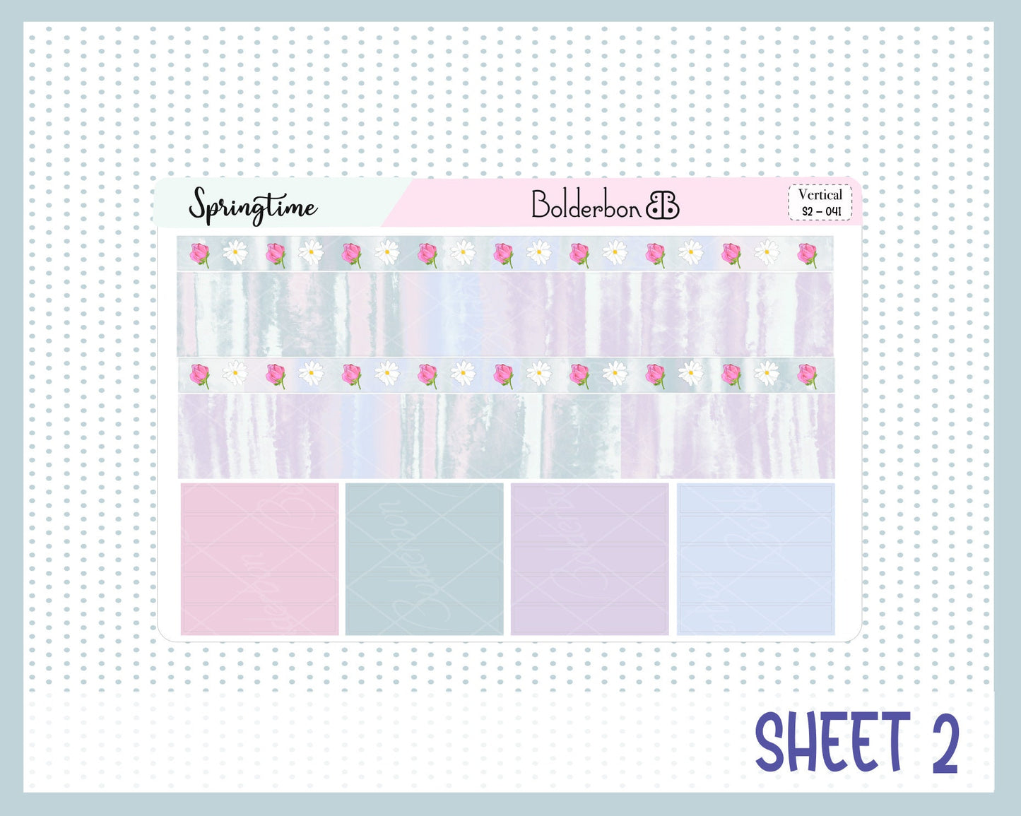 SPRINGTIME || 7x9 Vertical Planner Sticker Kit