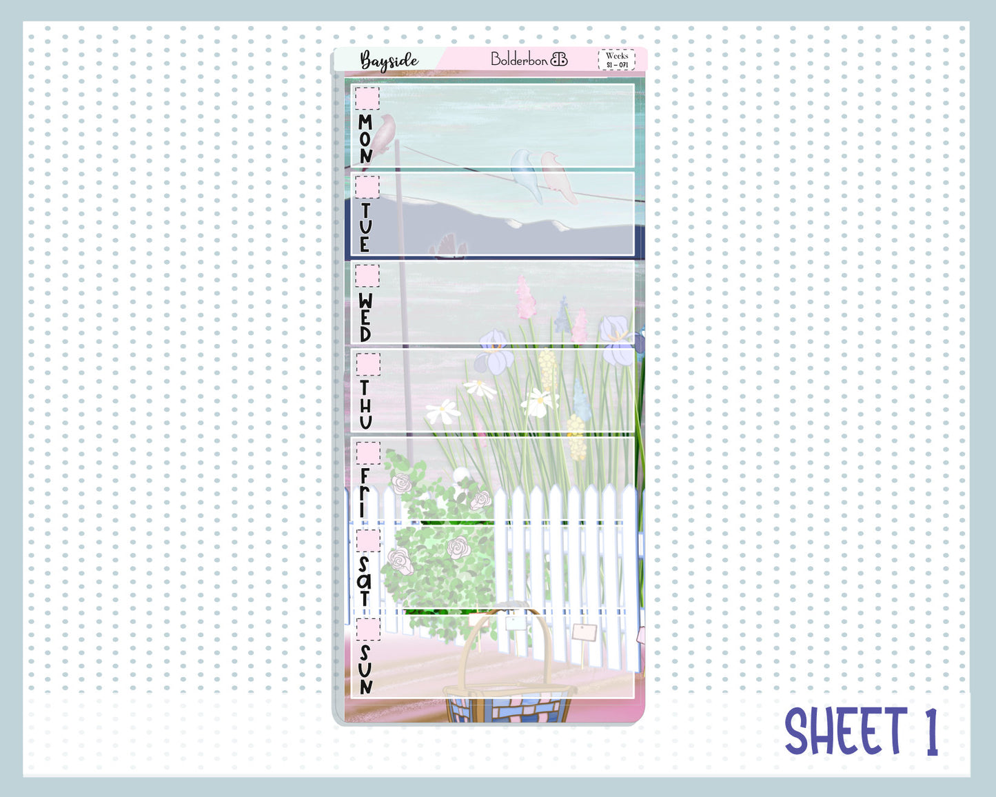 BAYSIDE || Hobonichi Weeks Planner Sticker Kit