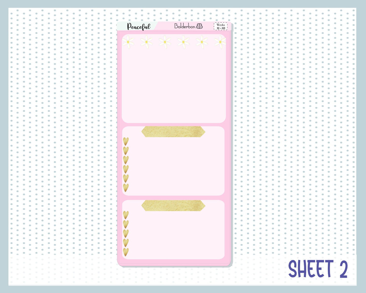 PEACEFUL || Hobonichi Weeks Planner Sticker Kit