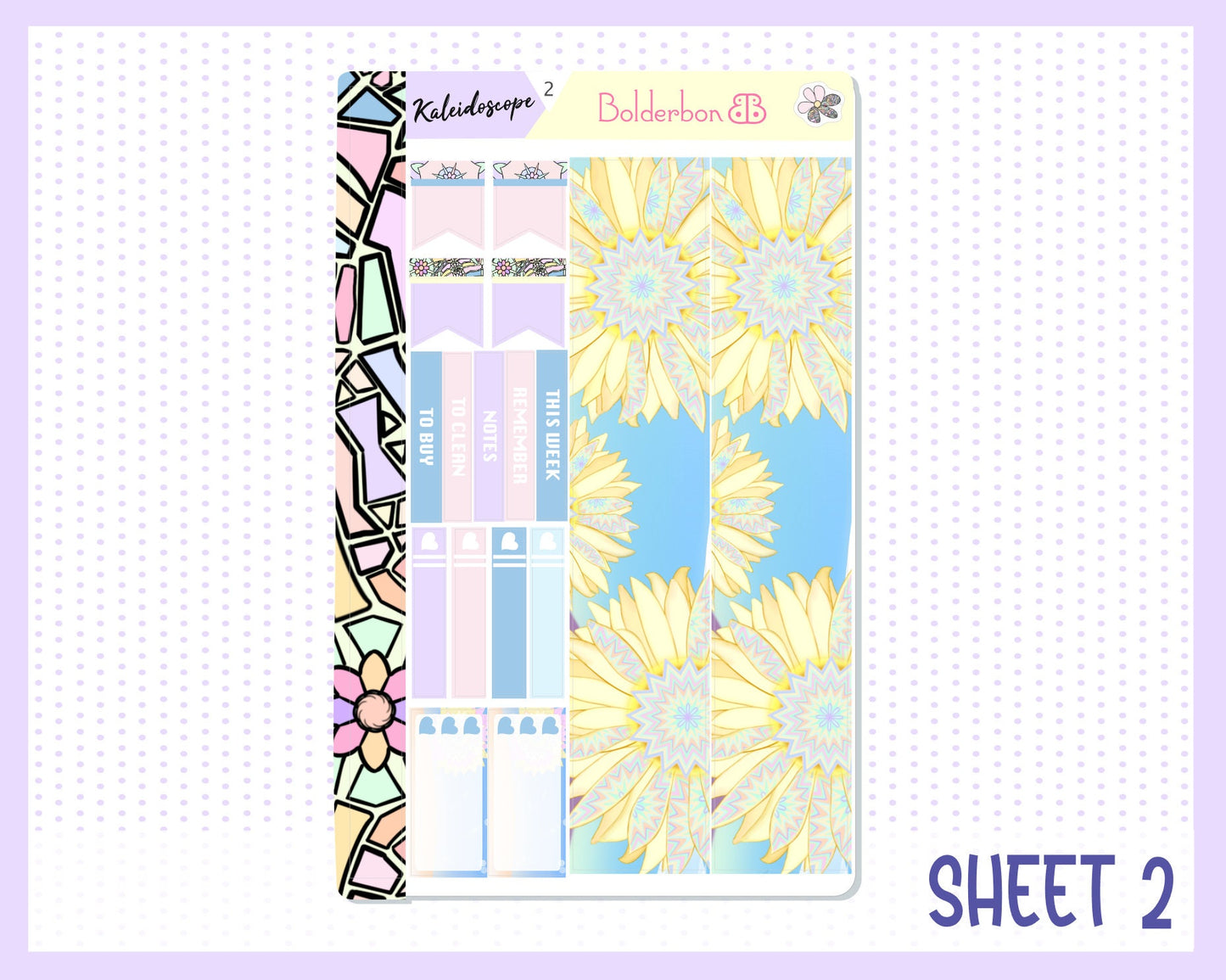 KALEIDOSCOPE || 7x9 Vertical Planner Sticker Kit