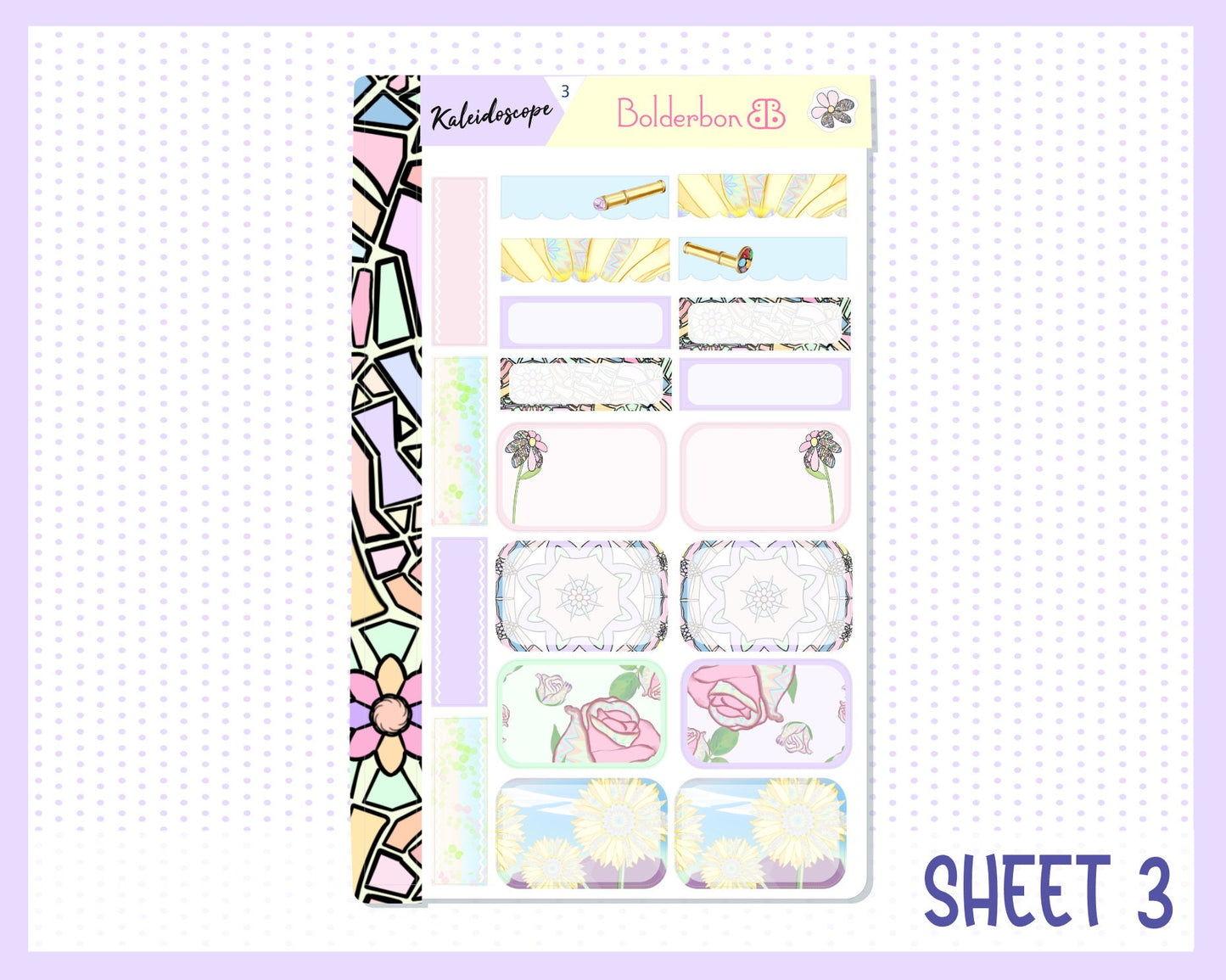 KALEIDOSCOPE || 7x9 Vertical Planner Sticker Kit