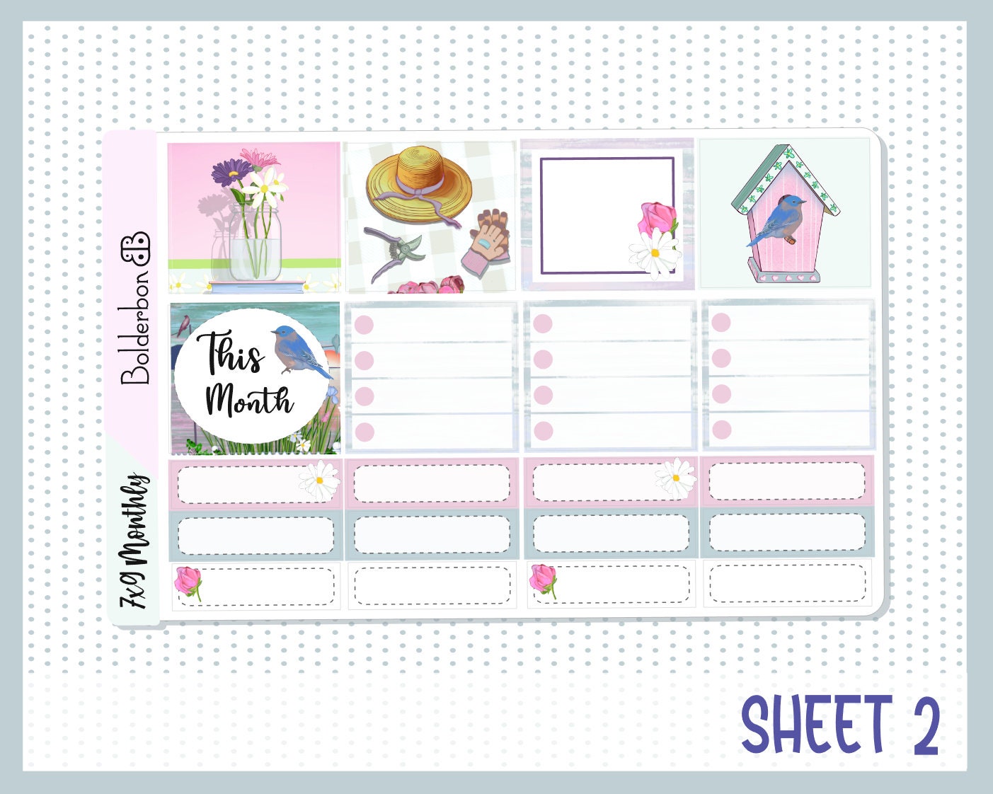 APRIL 7x9 Monthly Sticker Kit