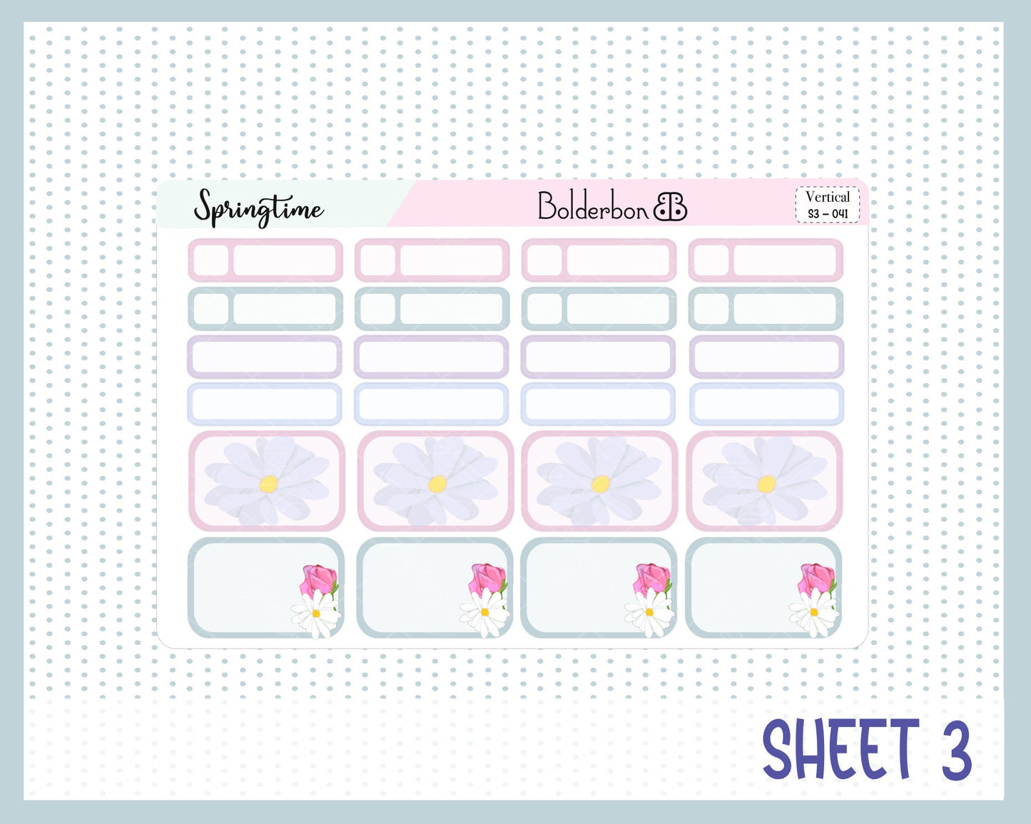 SPRINGTIME || 7x9 Vertical Planner Sticker Kit