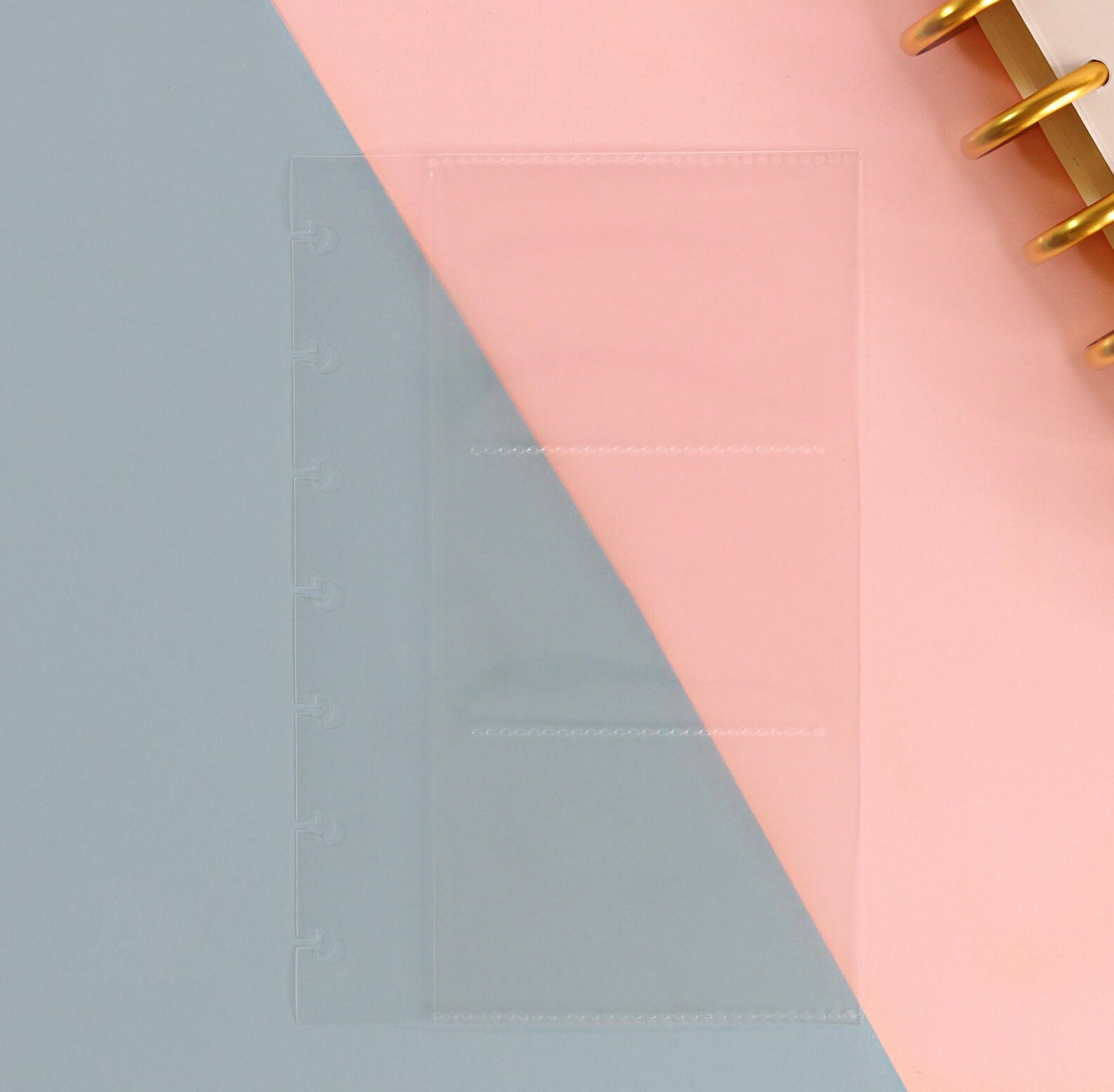 DISCBOUND CARD HOLDER || 7 Hole Punch, 6 Card Slots, Plastic, Planner, Notebook, Sticker Album, B6 Size