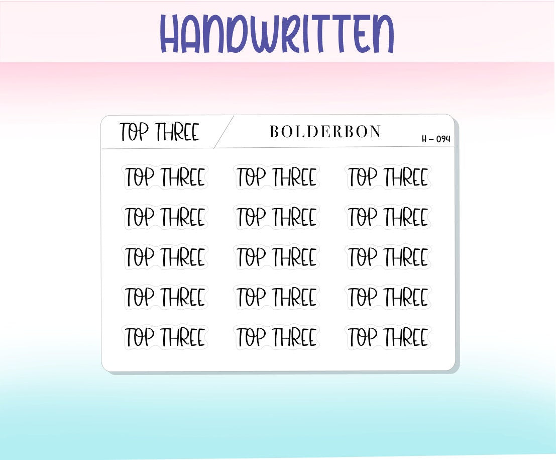 Top Three Script