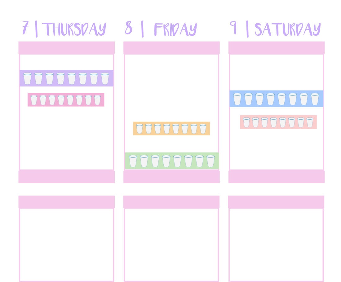 HYDRATE STICKERS || Functional Planner Stickers