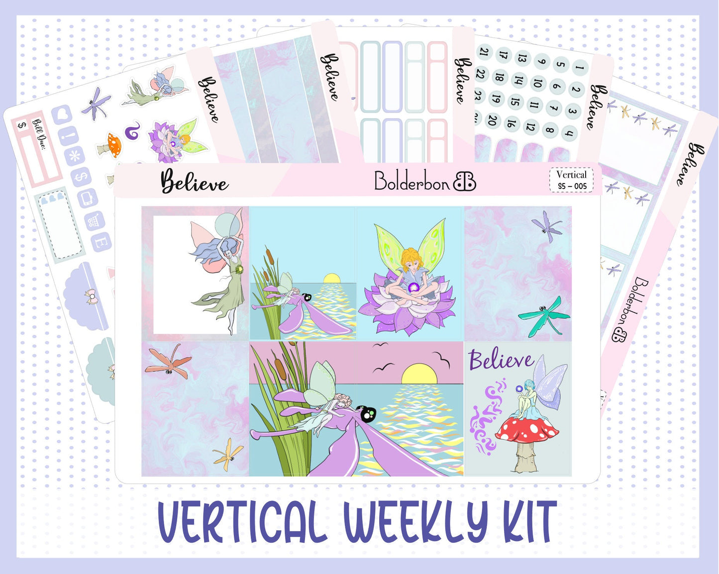 BELIEVE || 7x9 Vertical Planner Sticker Kit