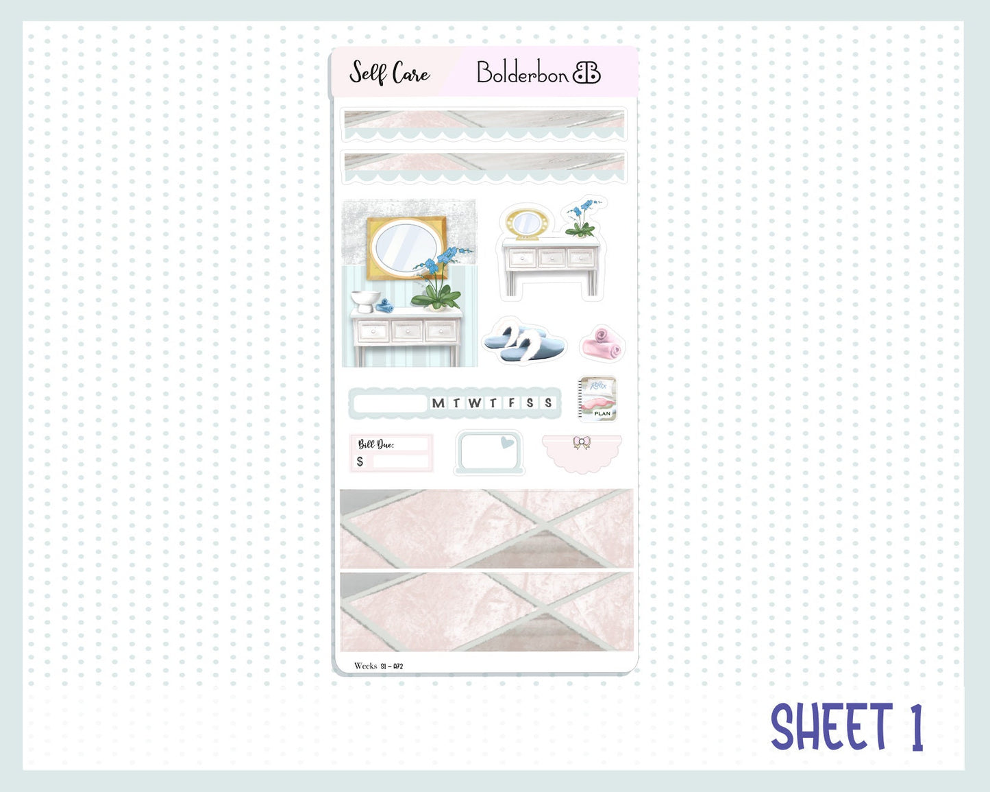 SELF CARE || Hobonichi Weeks Planner Sticker Kit
