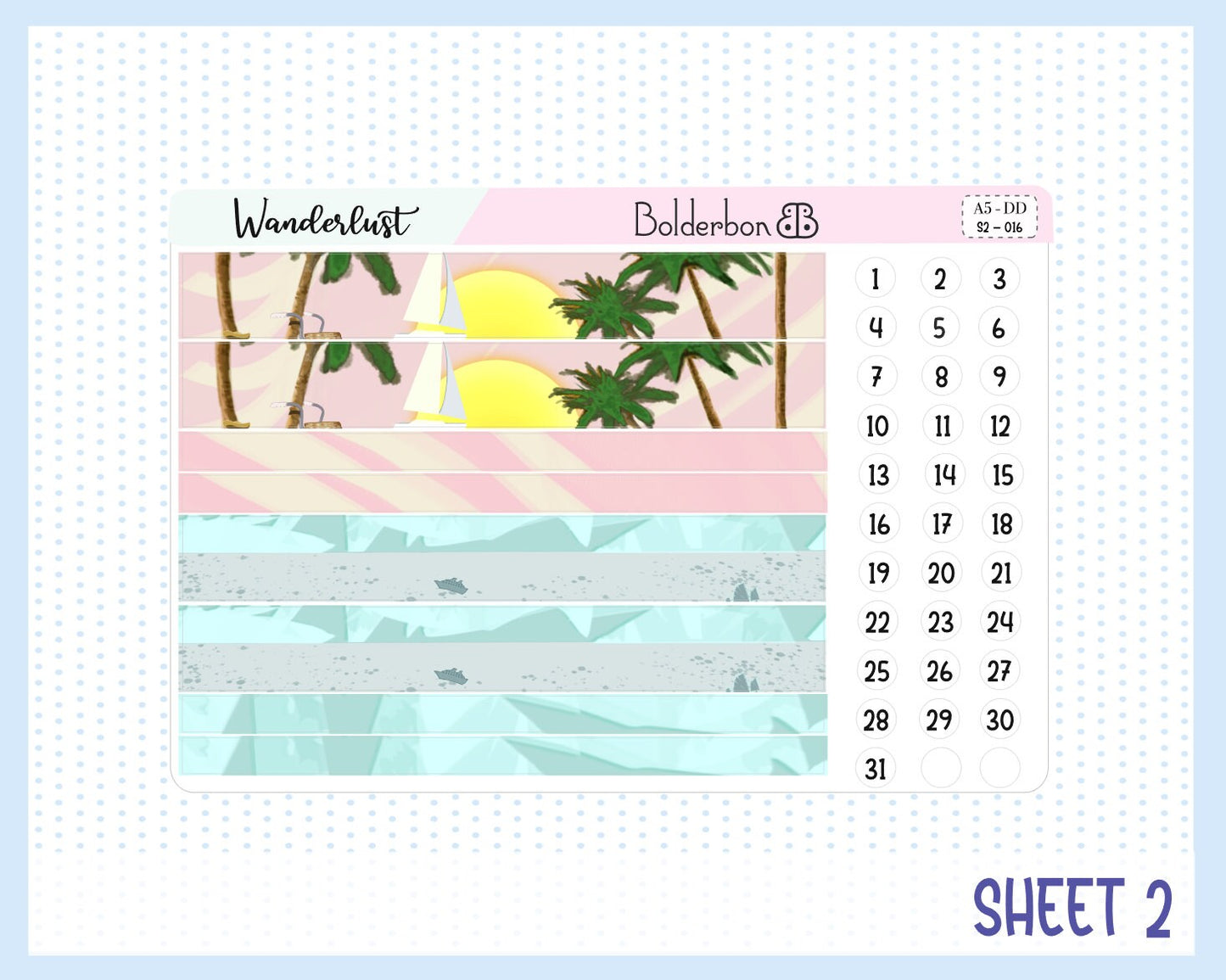 WANDERLUST || A5 Daily Duo Planner Sticker Kit