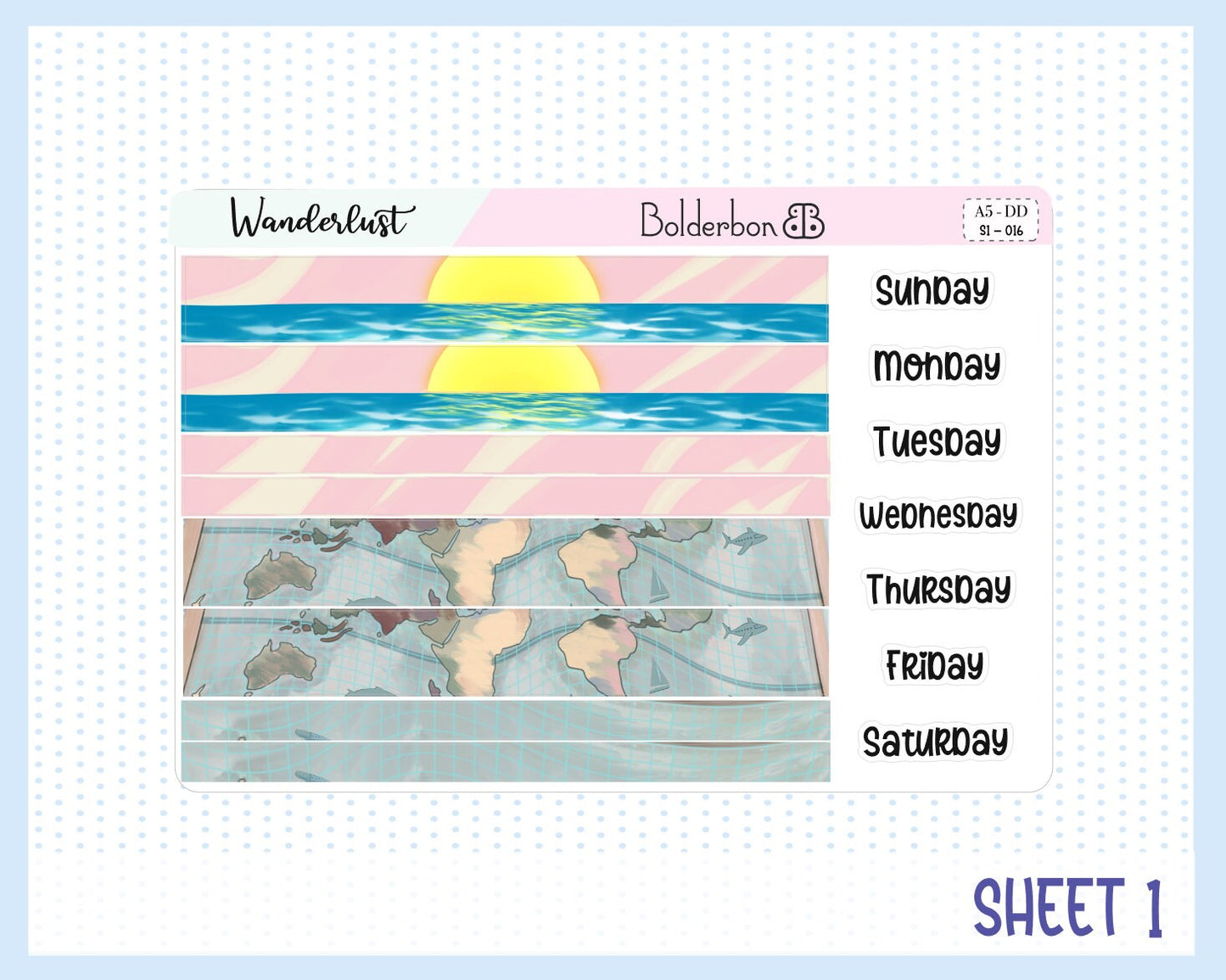 WANDERLUST || A5 Daily Duo Planner Sticker Kit