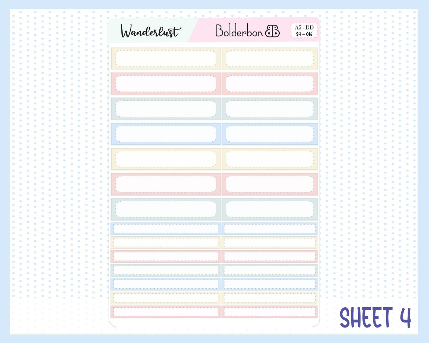 WANDERLUST || A5 Daily Duo Planner Sticker Kit