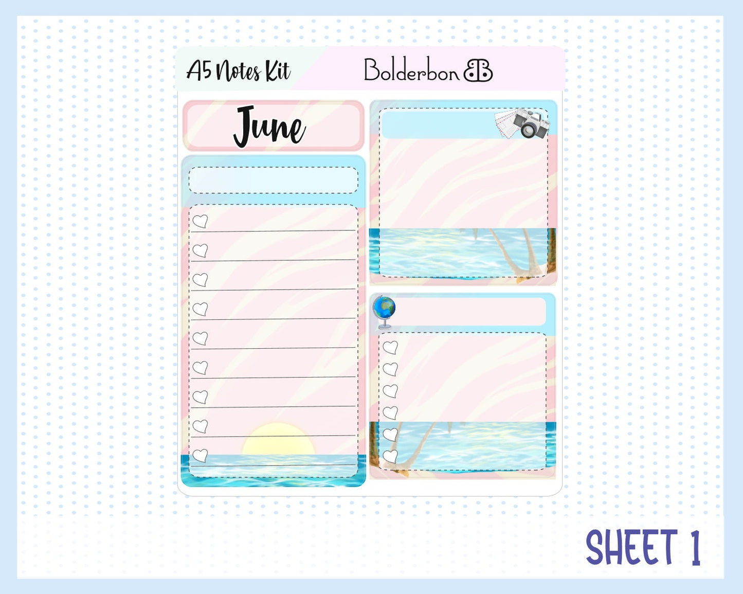 JUNE A5 NOTES KIT || Planner Sticker Kit