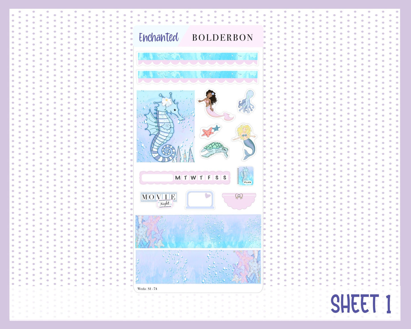 ENCHANTED || Hobonichi Weeks Planner Sticker Kit