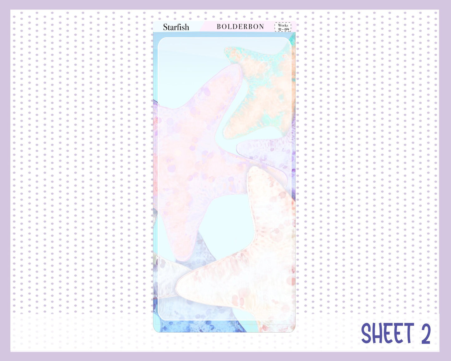 STARFISH || Hobonichi Weeks Planner Sticker Kit