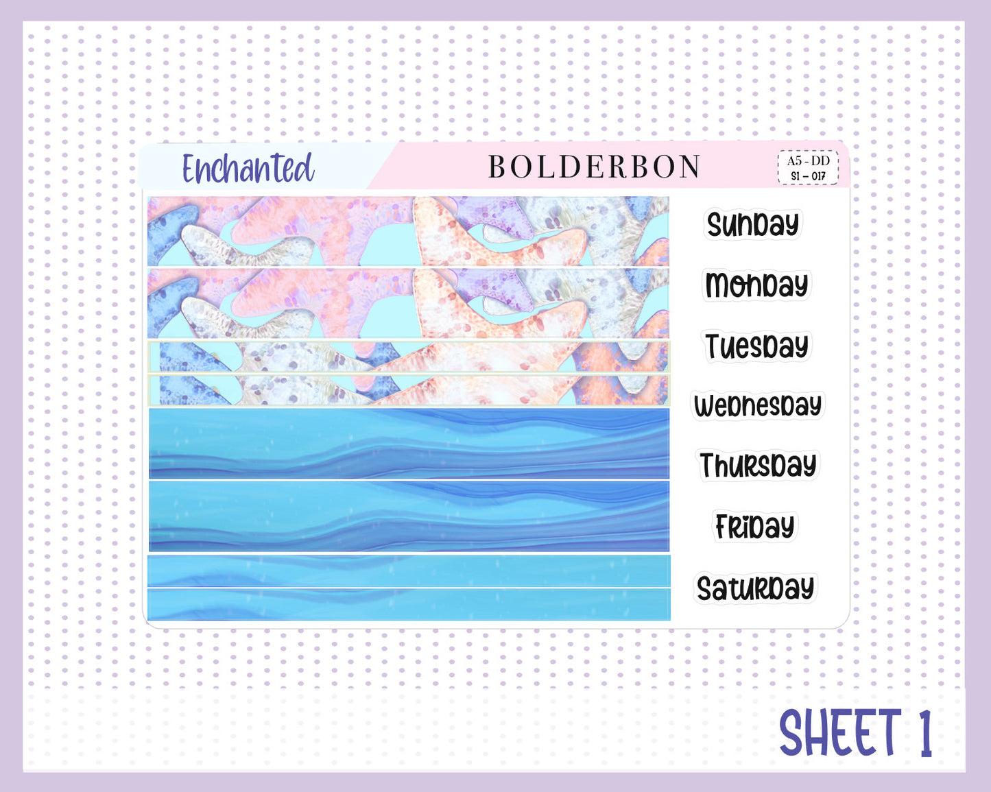ENCHANTED || A5 Daily Duo Planner Sticker Kit