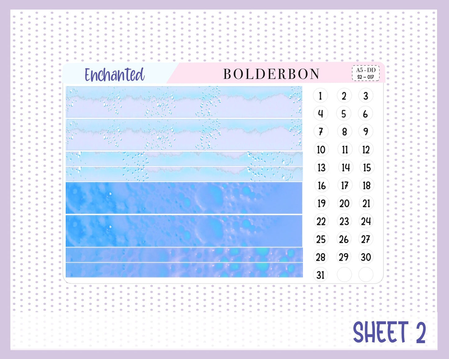 ENCHANTED || A5 Daily Duo Planner Sticker Kit