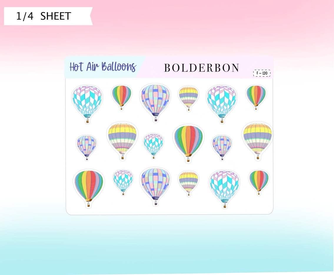 HOT AIR BALLOONS || Icon Planner Stickers