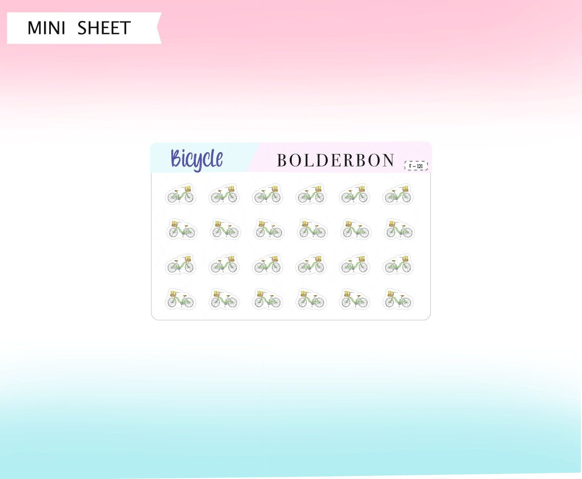 BICYCLE || Planner Stickers, Bike, Exercise