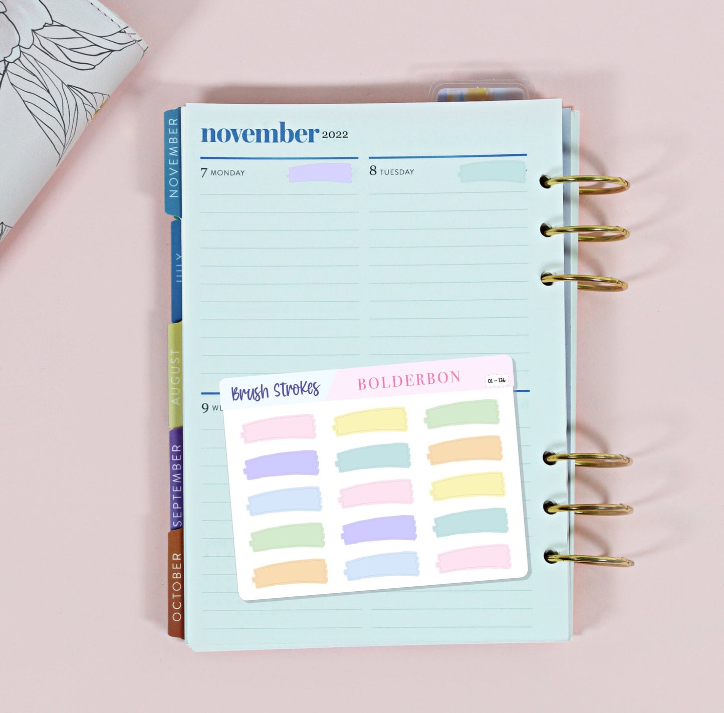 BRUSH STROKES Pastel || Functional Planner Stickers