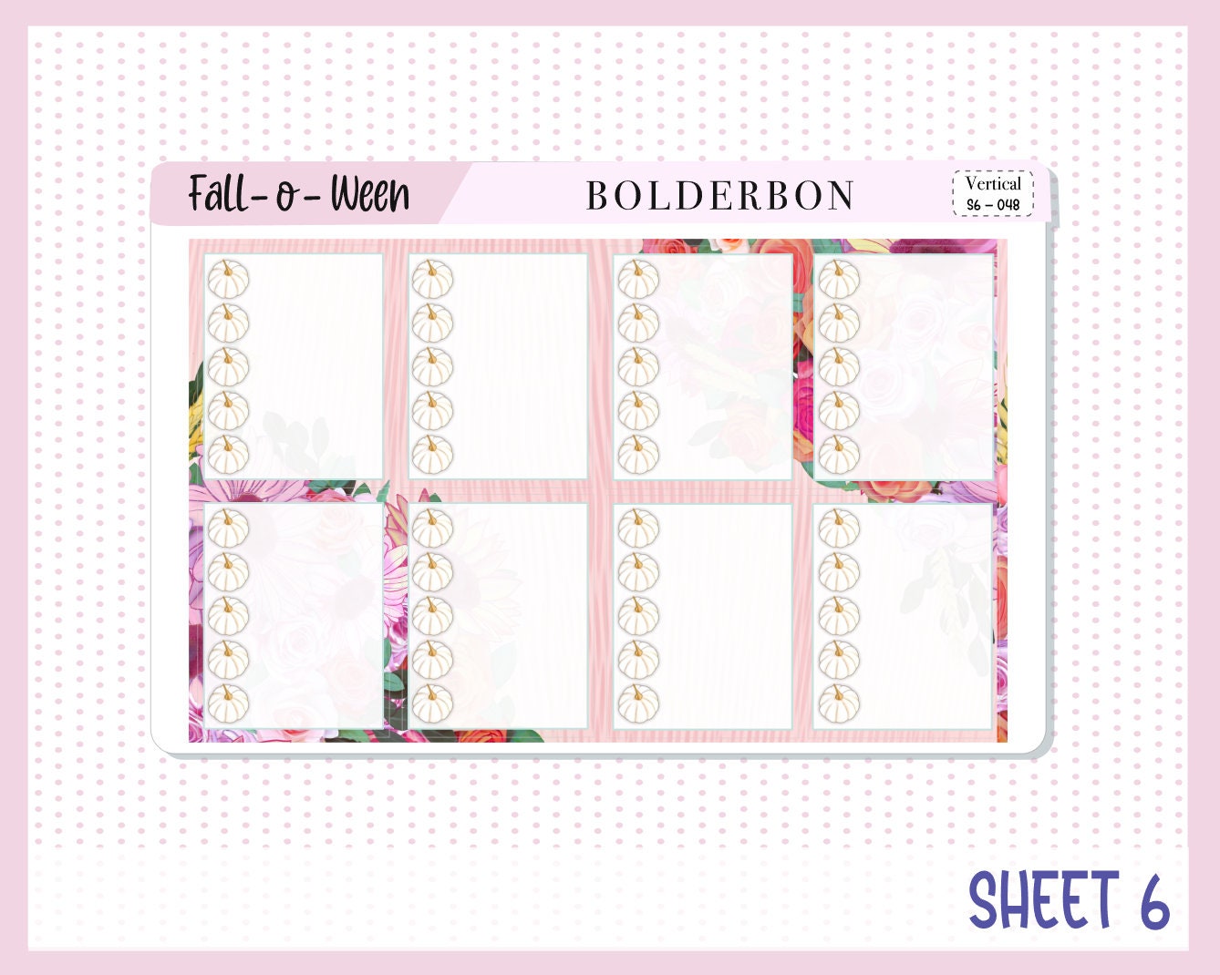 FALL 'O' WEEN || 7x9 Vertical Planner Sticker Kit