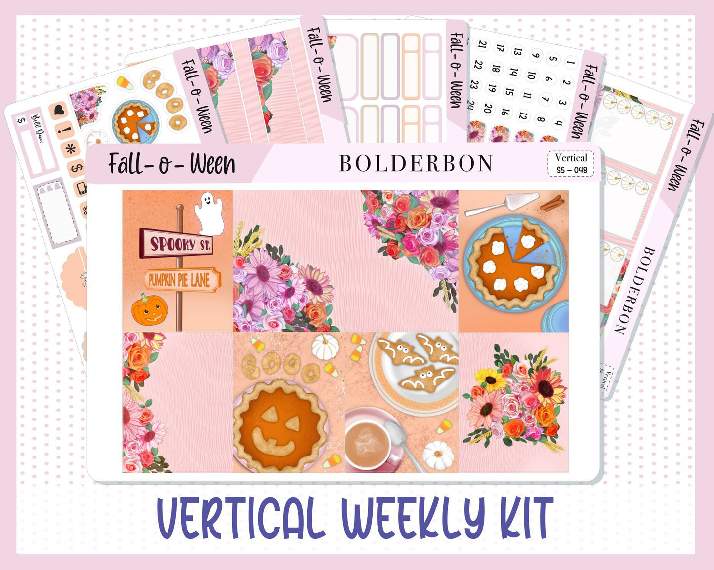 FALL 'O' WEEN || 7x9 Vertical Planner Sticker Kit