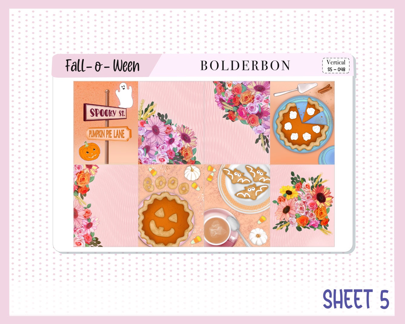 FALL 'O' WEEN || 7x9 Vertical Planner Sticker Kit