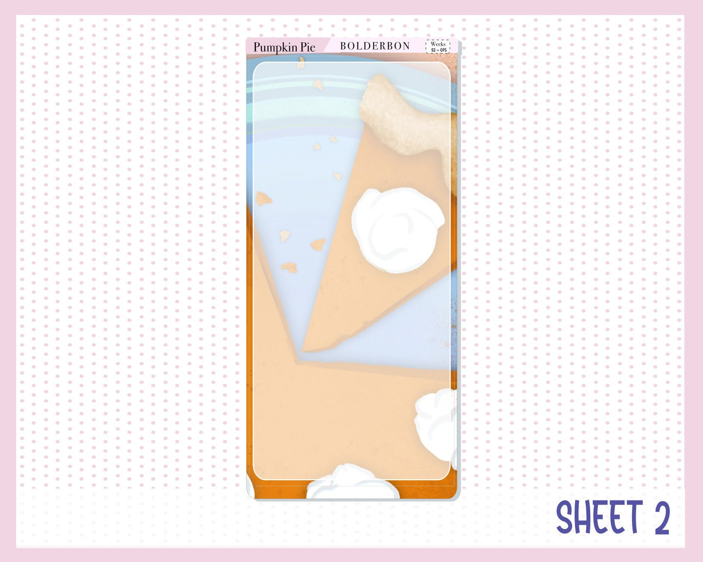 PUMPKIN PIE || Hobonichi Weeks Planner Sticker Kit