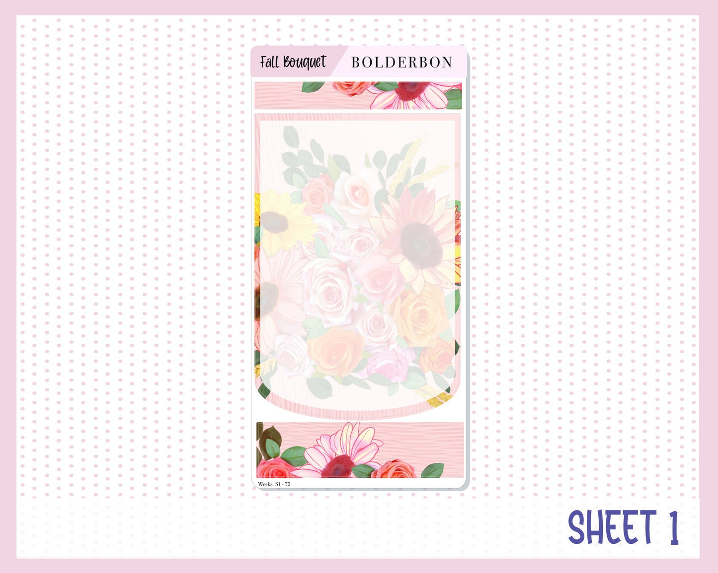 FALL BOUQUET || Hobonichi Weeks Planner Sticker Kit
