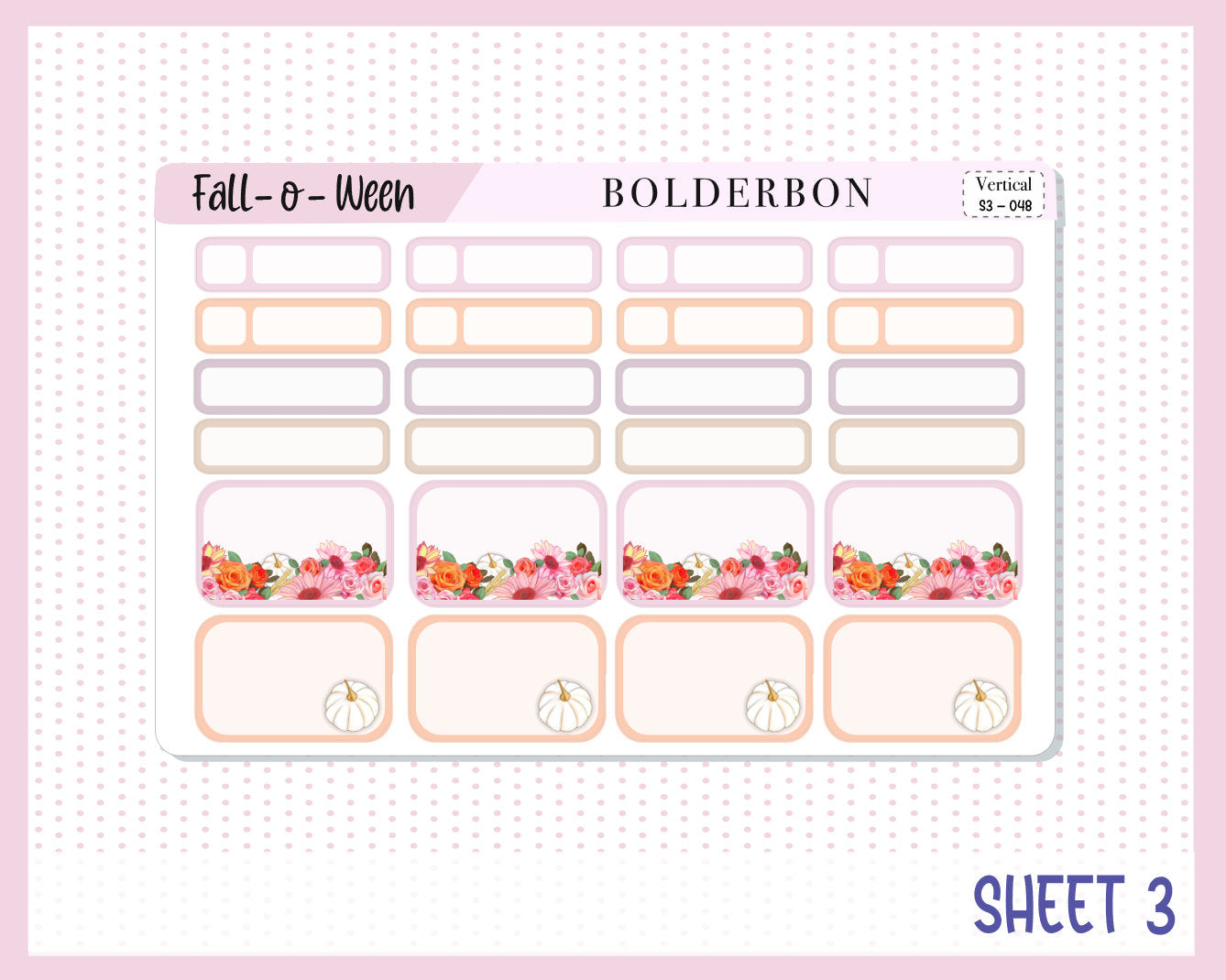FALL 'O' WEEN || 7x9 Vertical Planner Sticker Kit