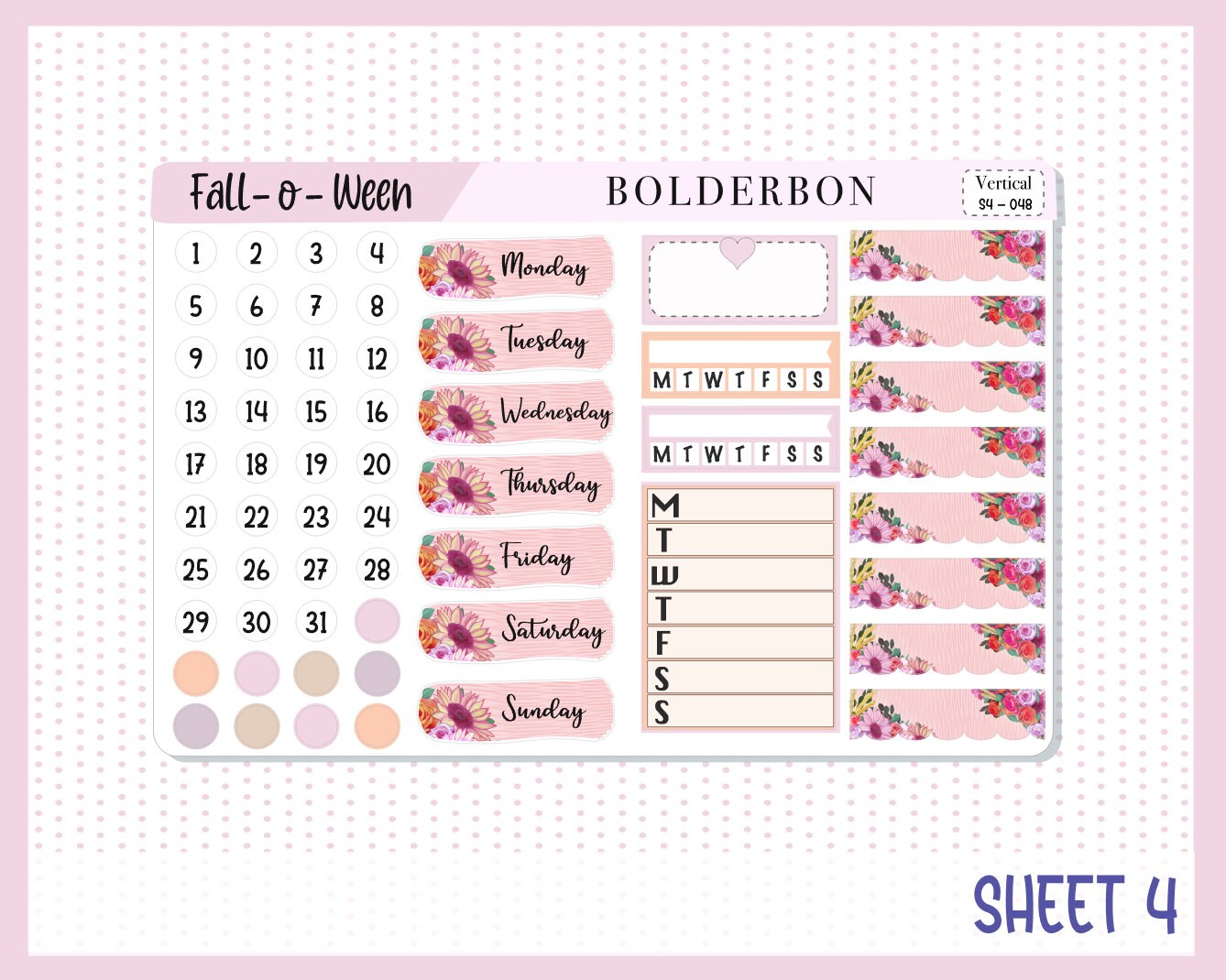 FALL 'O' WEEN || 7x9 Vertical Planner Sticker Kit