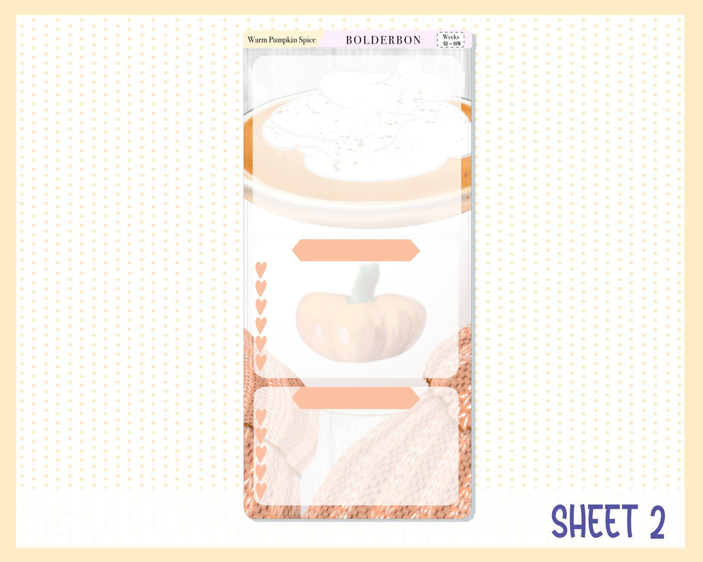 WARM PUMPKIN SPICE || Hobonichi Weeks Planner Sticker Kit