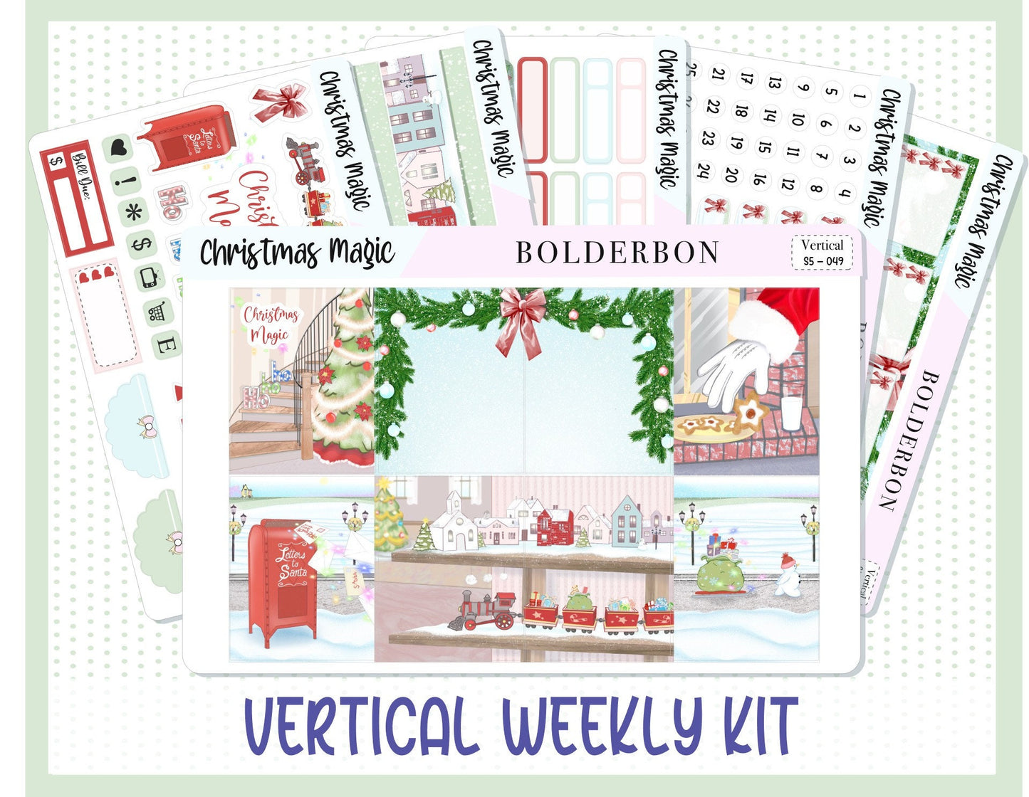 CHRISTMAS MAGIC || 7x9 Vertical Planner Sticker Kit
