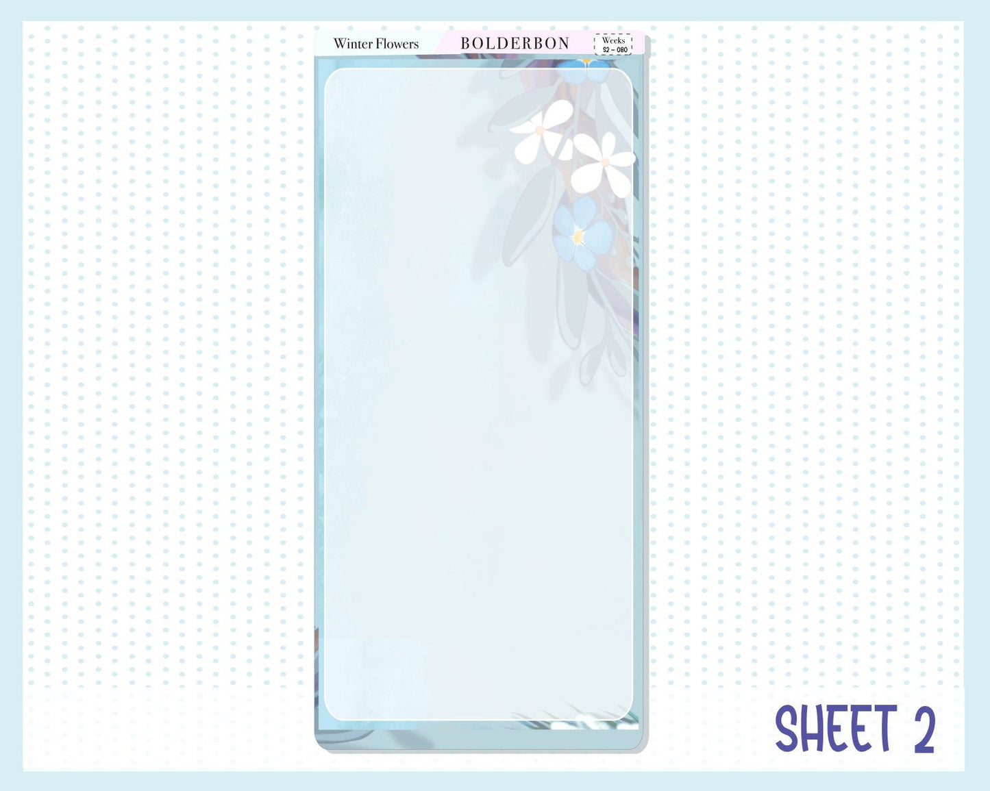 WINTER FLOWERS || Hobonichi Weeks Planner Sticker Kit