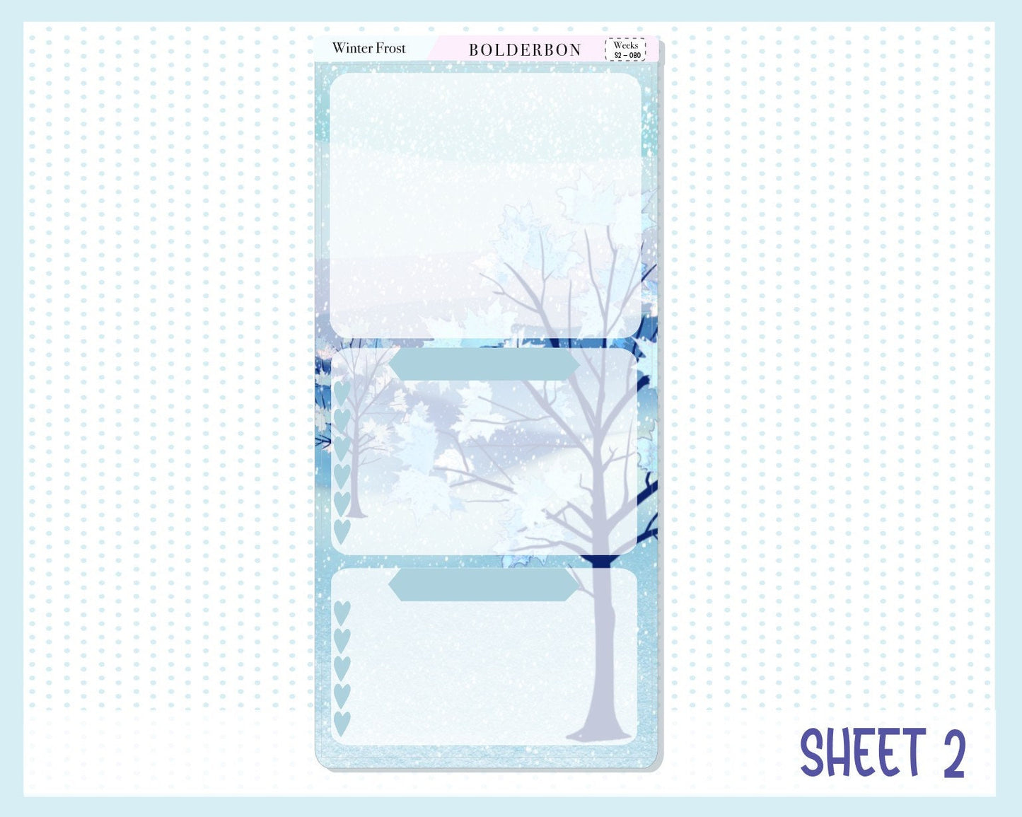 WINTER FROST || Hobonichi Weeks Planner Sticker Kit